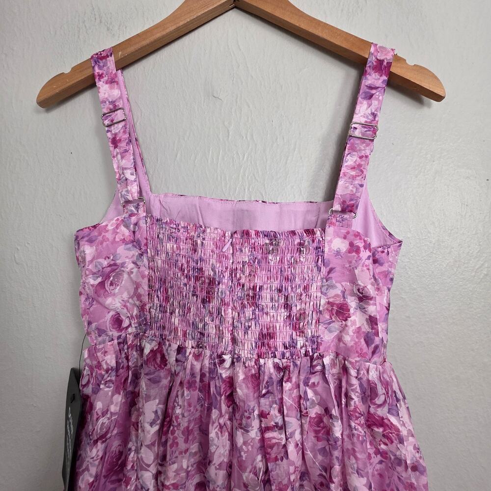NWT Lulus Colwyn Light Magenta Floral Jacquard Bustier Midi Dress Medium - Picture 10 of 12